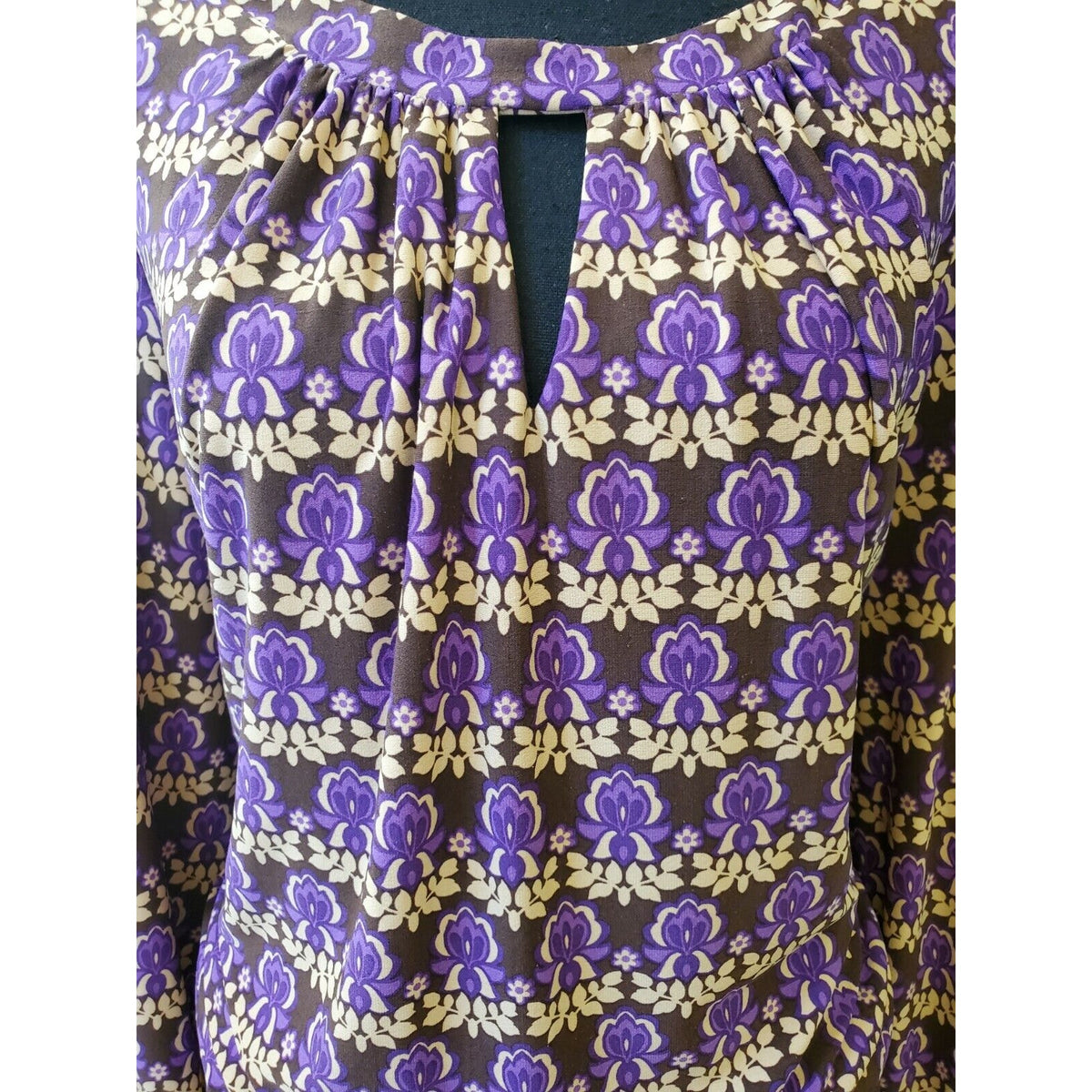 London TImes Black Sheath Dress Ruched Keyhole Long Sleeve 14