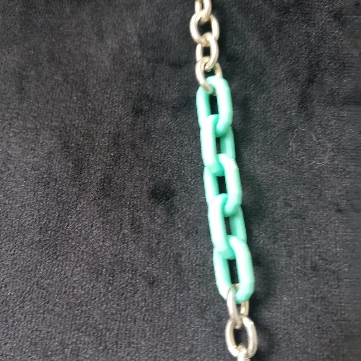 DEB Womens Vintage Green Turquoise Linked Gold Plated Chain Necklace
