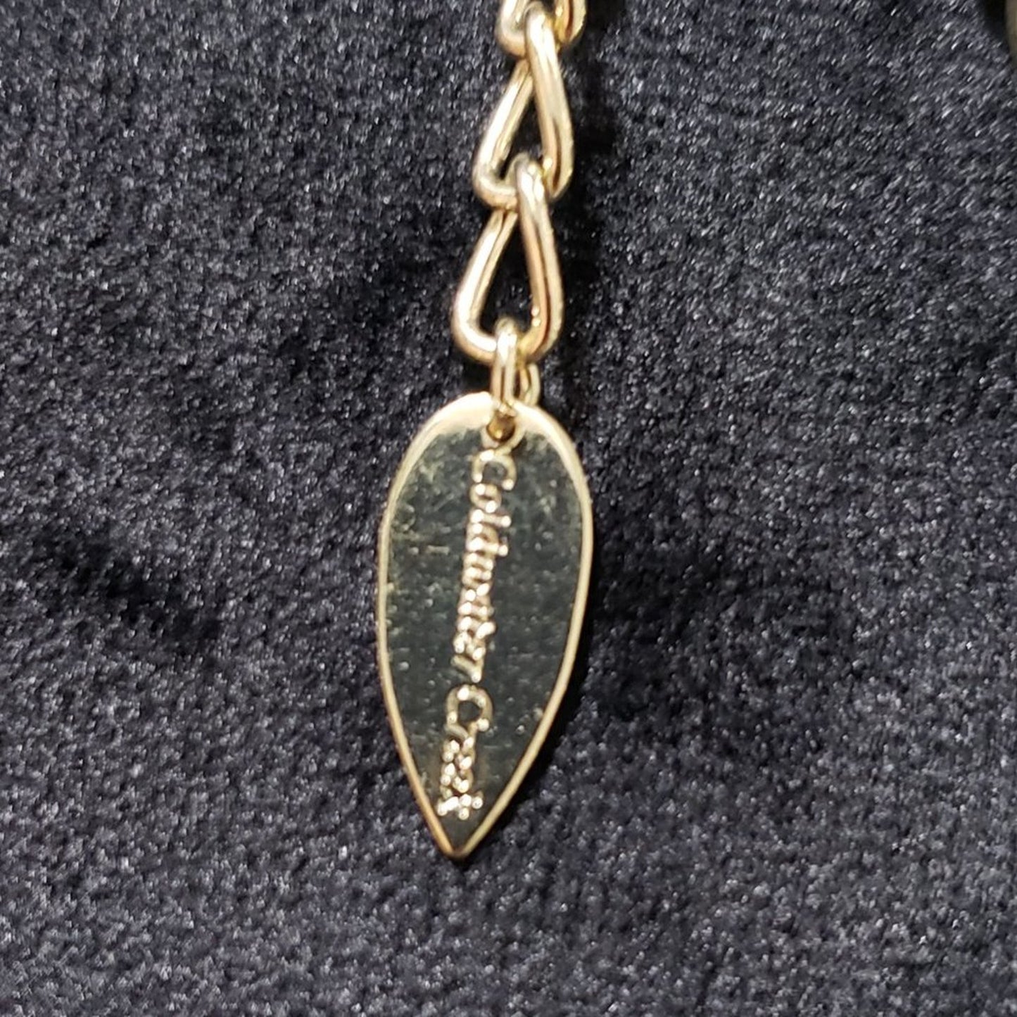 Coldwater Creek Womens Gold Tone Crescent Gemstone Fashion Necklace