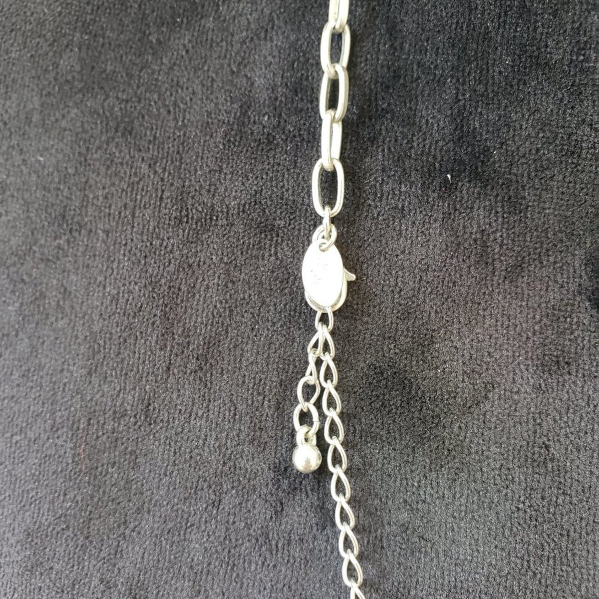 Lia Sophia Neptune Windsong Silvertone Necklace Genuine Abalone Glass Beads