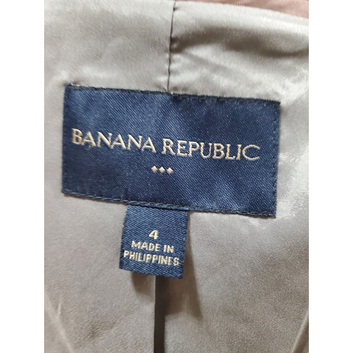 Banana Republic Women's Gray Single Breasted Two Button Blazer Jacket Size 4