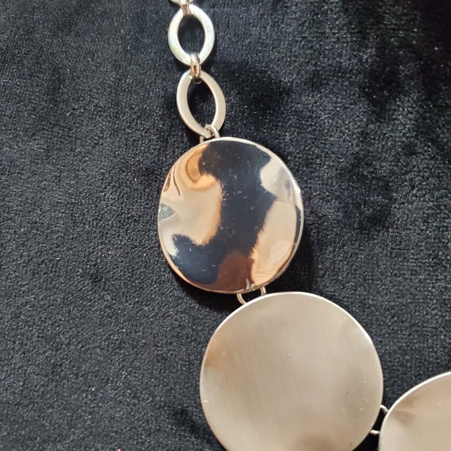 Womens Silver Shining Reflect Steel Ball Pendant Necklace