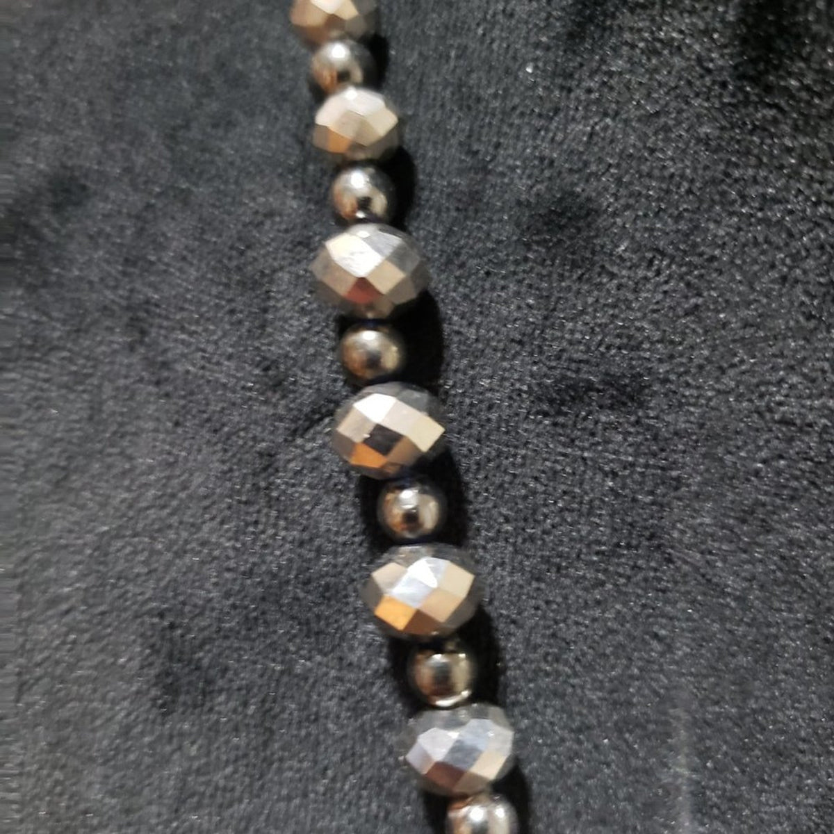 Womens Fashion Brass Stone Beaded Collar Necklace with Lobster Clasp