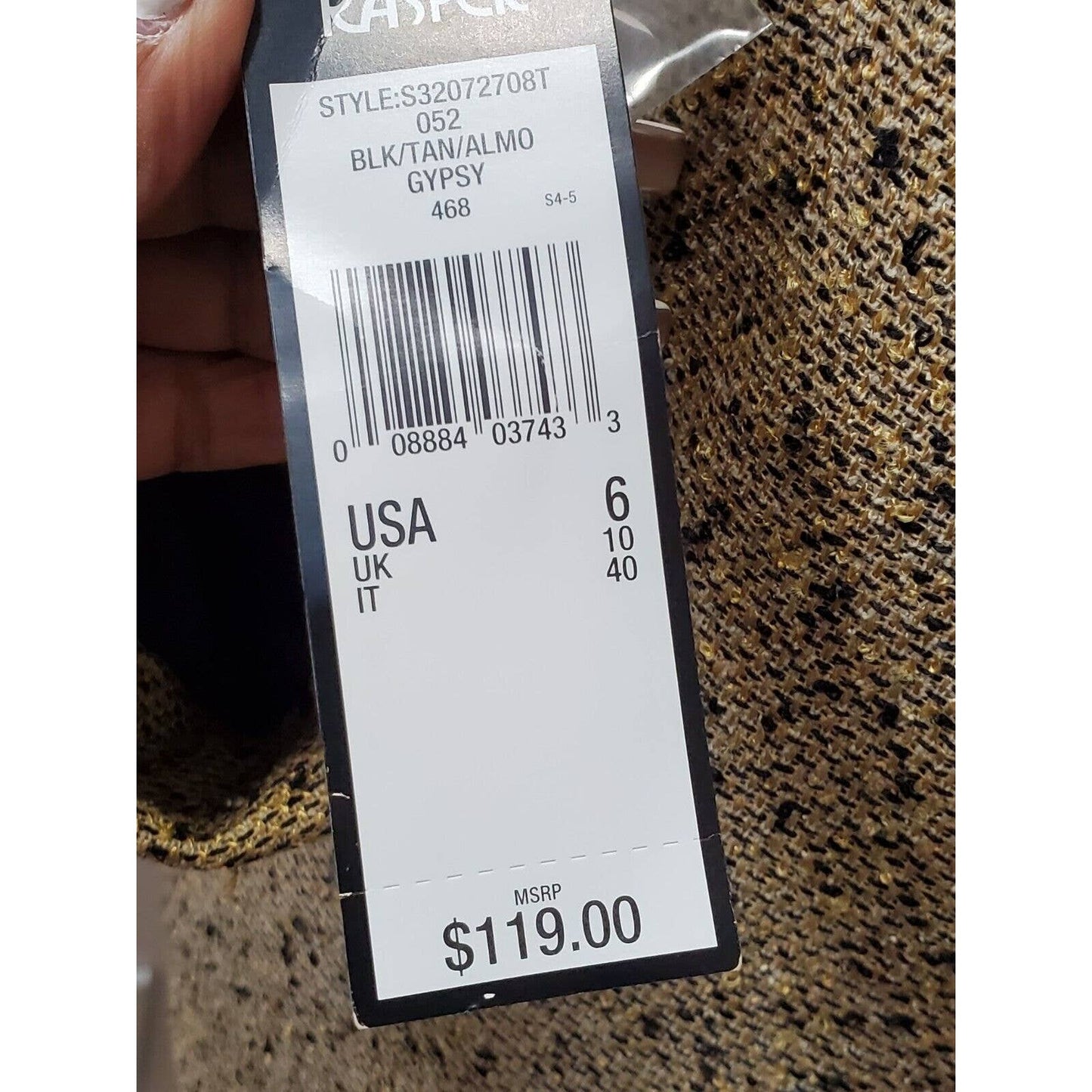 Kasper Women's Gray Rayon Single Breasted Long Sleeve Casual Jacket Blazer Size 6