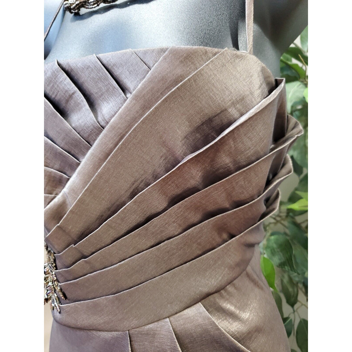 Jessica Howard Taupe Polyester Special Occasion Dress & Jacket 2 Pc's Set 14