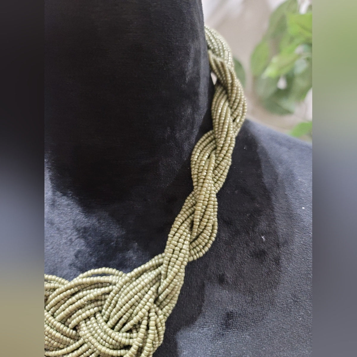 Green Braided Necklace