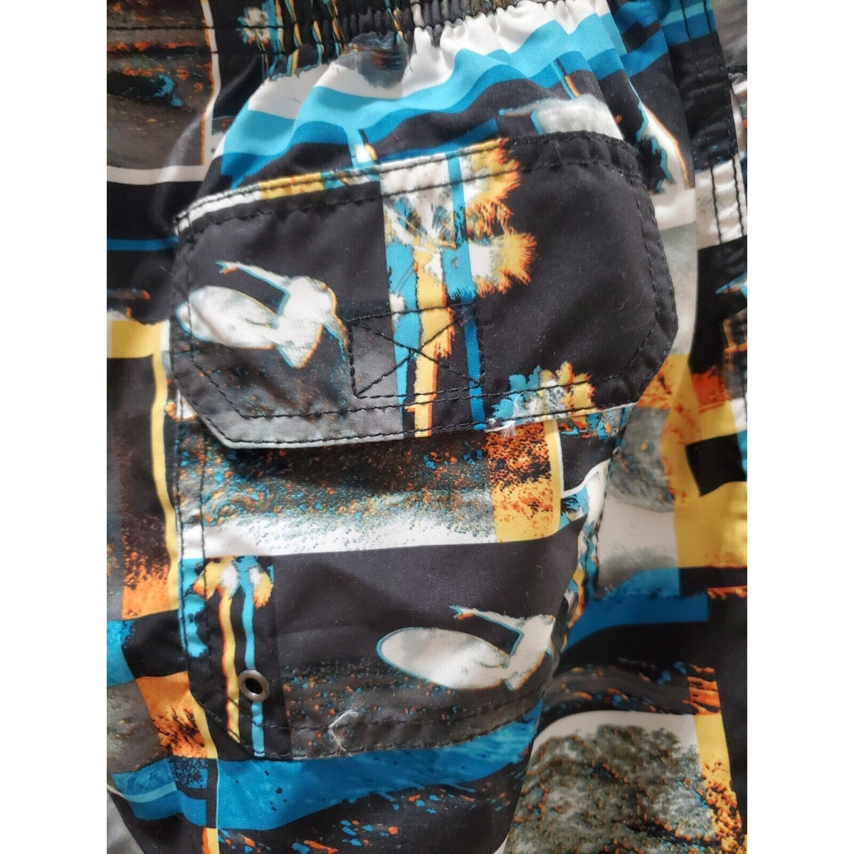 Roundtree & Yorke Men's Multicolor Polyester Pull On Stretch Swimwear Shorts XL