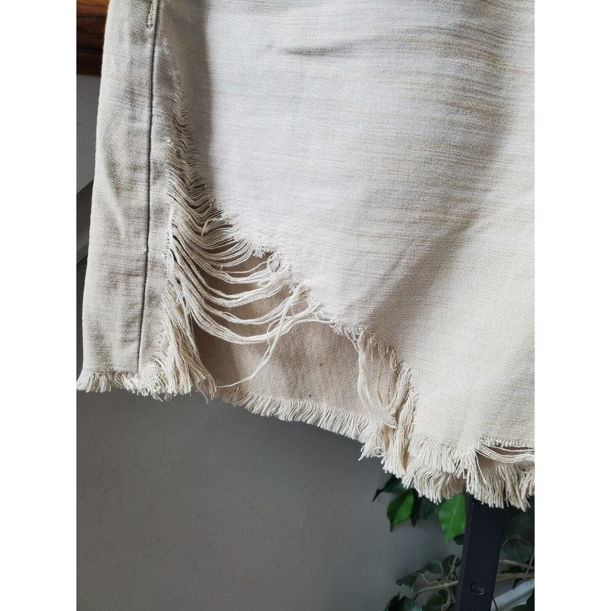 American Eagle Outfitters Womens Beige Solid Cotton High Rise Mom Shorts Size 4