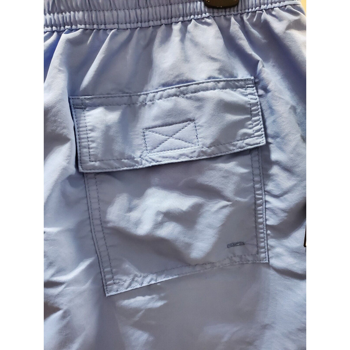 Polo Ralph Lauren Men's Blue Polyester Pull On Swim Trunk Logo Print Shorts 2XL