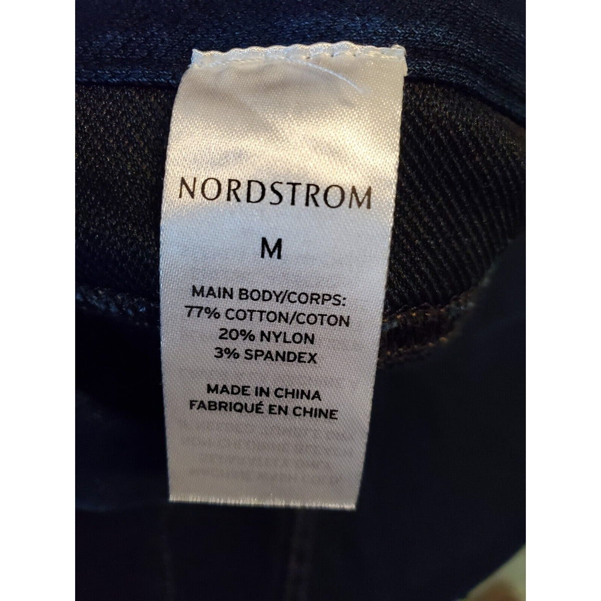 Nordstrom Womens Blue Denim Cotton Comfort Waist Leggings Jeans Pant Size Medium