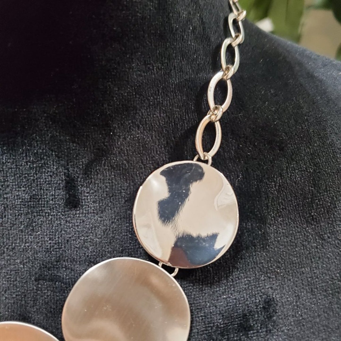 Womens Silver Shining Reflect Steel Ball Pendant Necklace