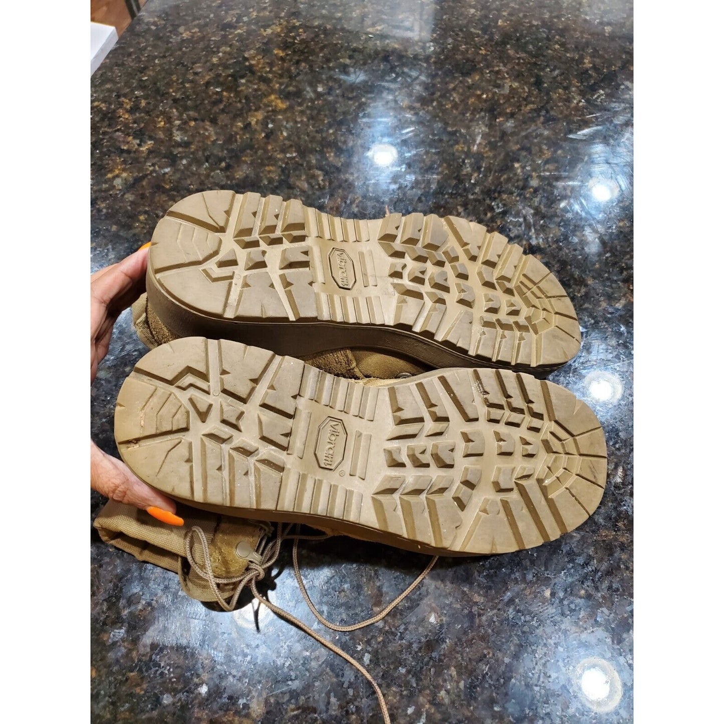 Vibram Brown High Top Safety Toe Ultra-light Combat Boots Military Boots Size 9