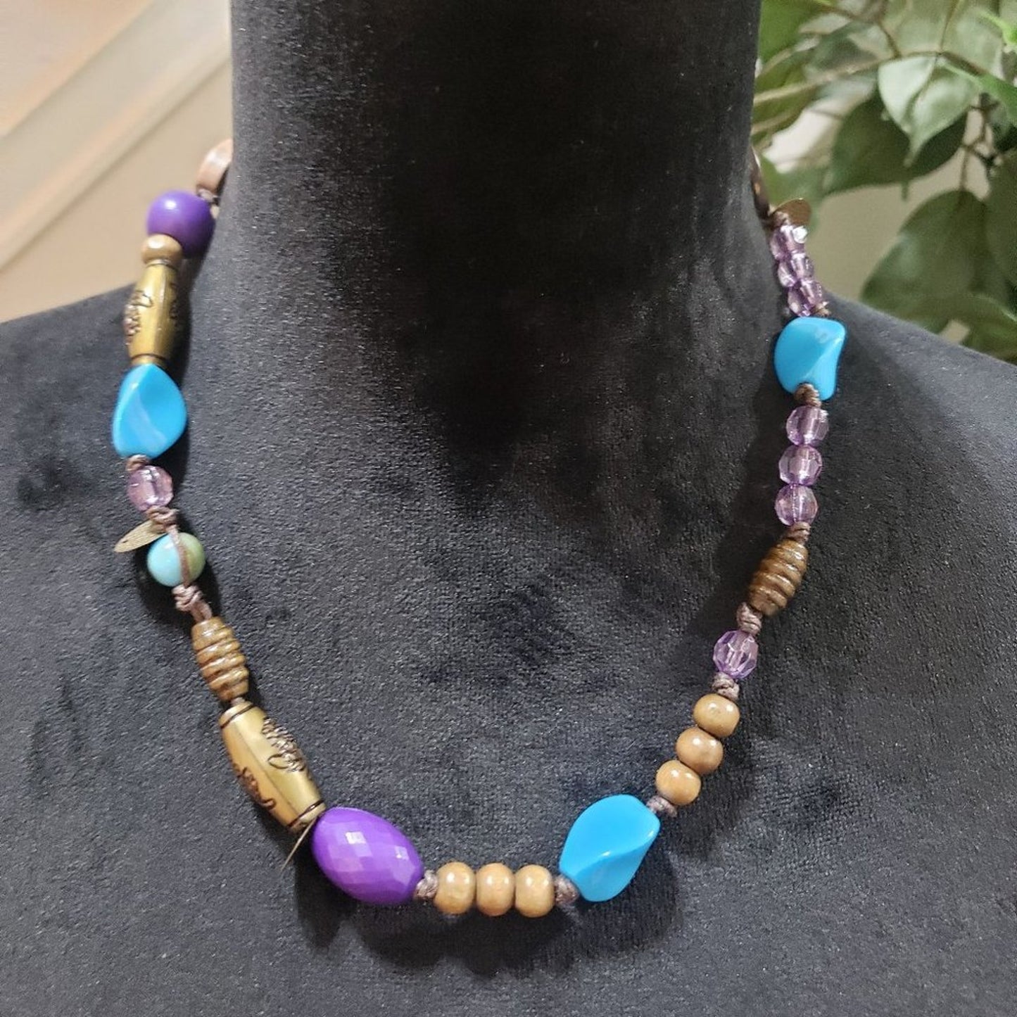 Women's Multicolor Beaded & Crystal Stone Lobster Clasp Necklace