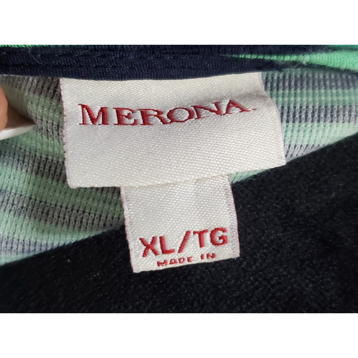Merona Women's Green & Blue Cotton Square Neck Sleeveless Knee Length Dress XL