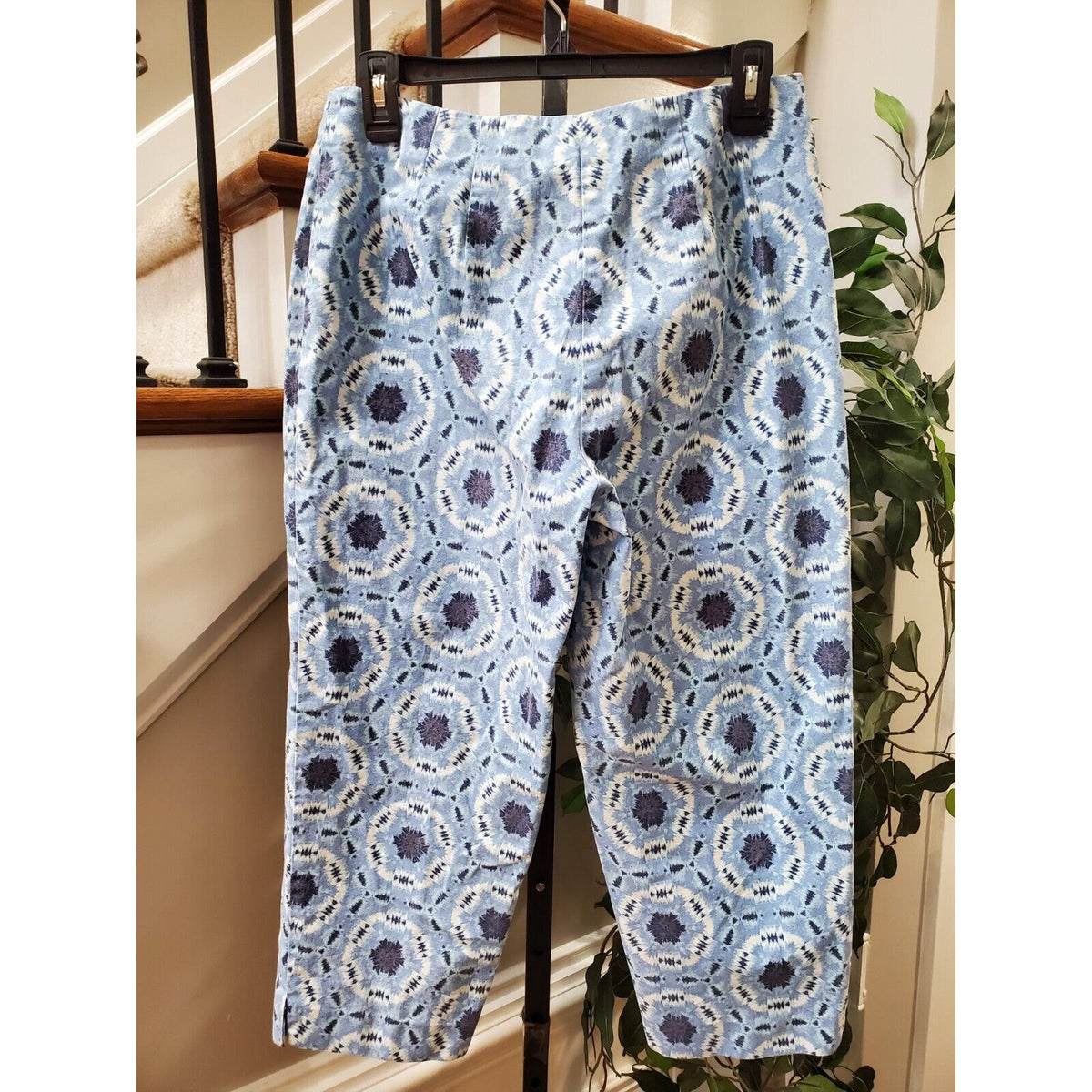 Talbots Womens Blue Mid Rise Casual Straight Leg Stretch Pants Size Petites 8