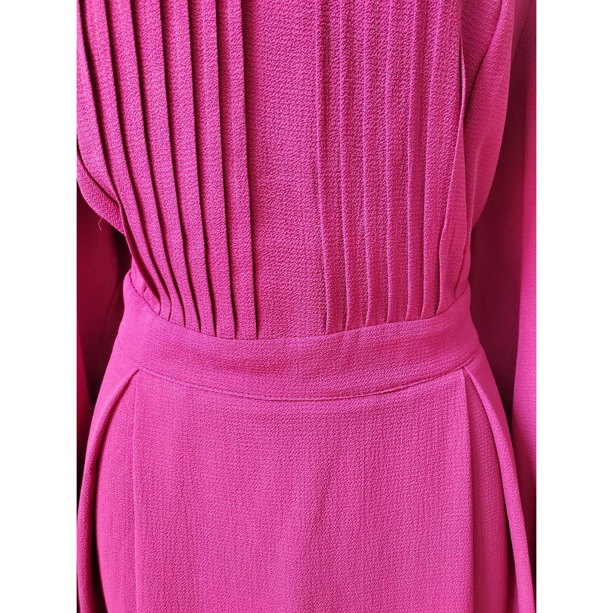 SHELN Curve Women's Red Elastane Round Neck Long Sleeve Long Maxi Dress Size L