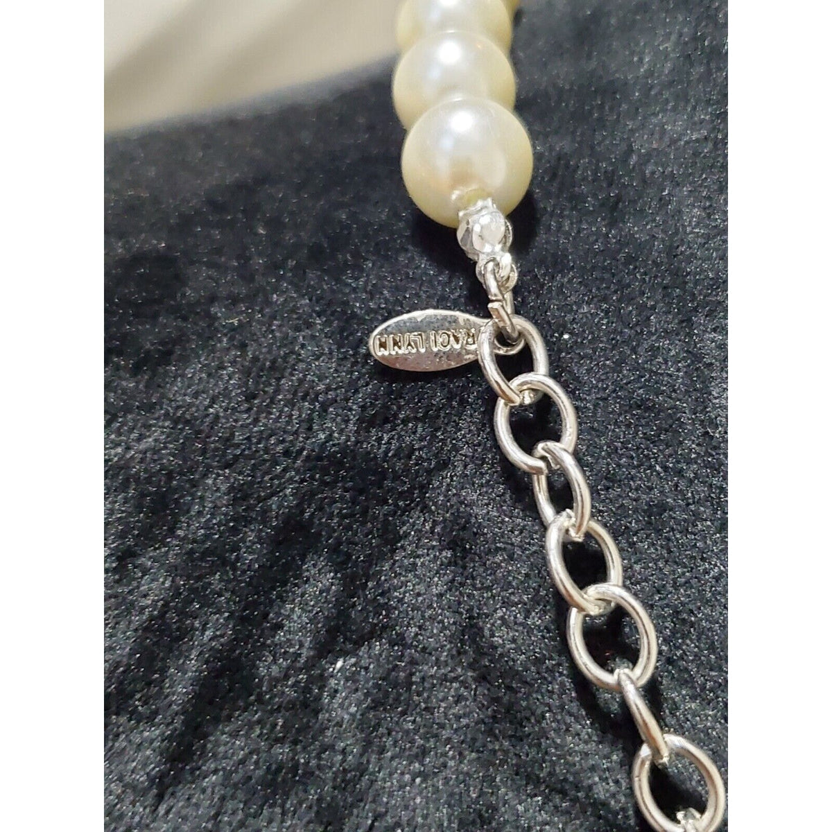 Traci Lynn Women's Crystal Stones & Round Pearl Beading Bridal Stylish Necklace