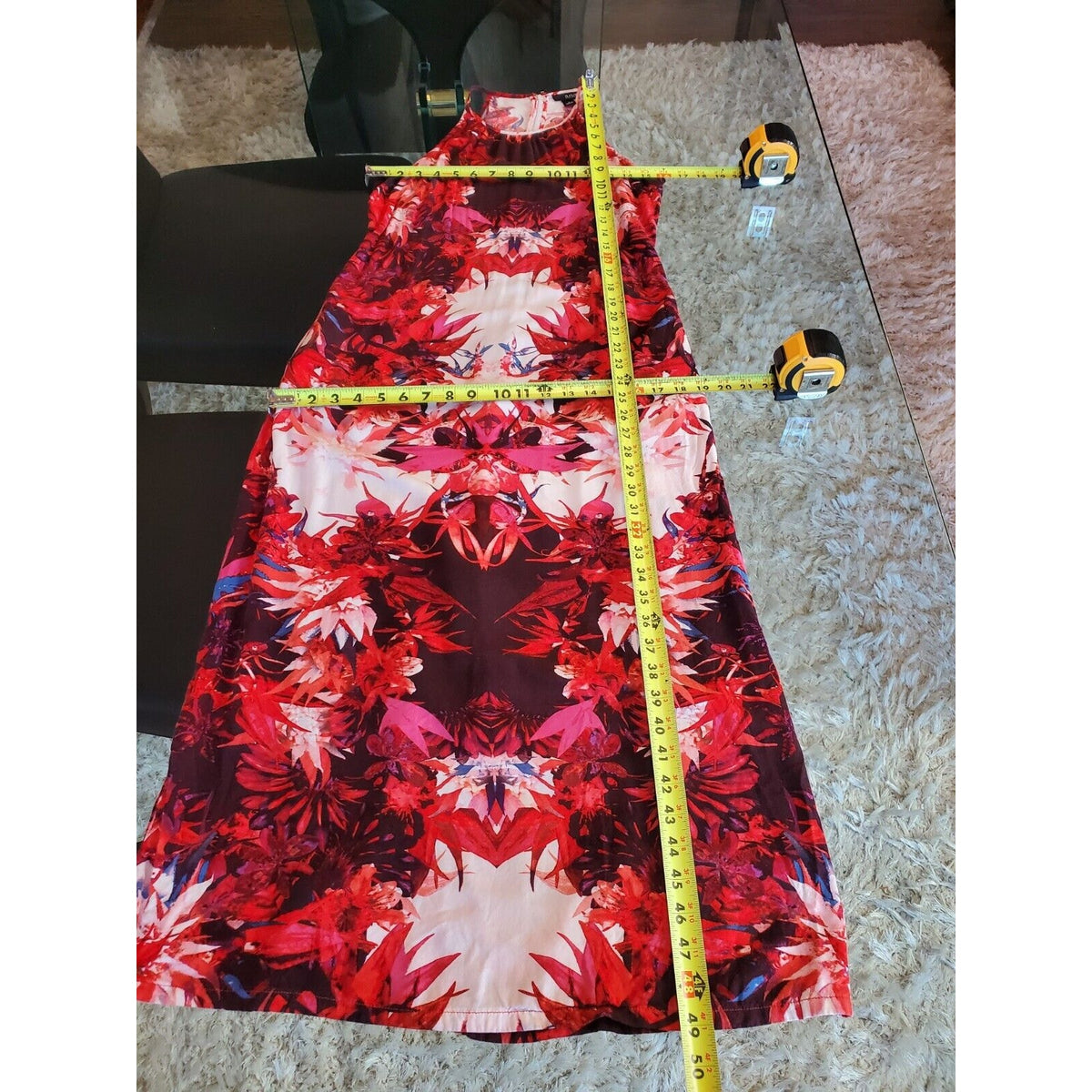A New Approach Women's Multicolor Round Neck Sleeveless Knee Length Dress Size 4