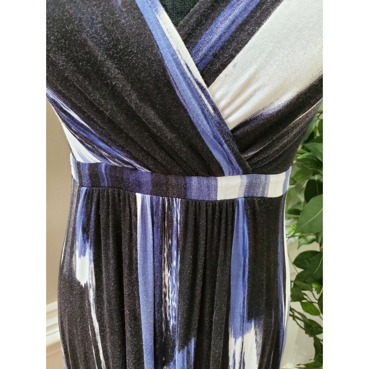Matty M Women's Multicolor Rayon V-Neck Sleeveless Long Maxi Dress Size X-Small