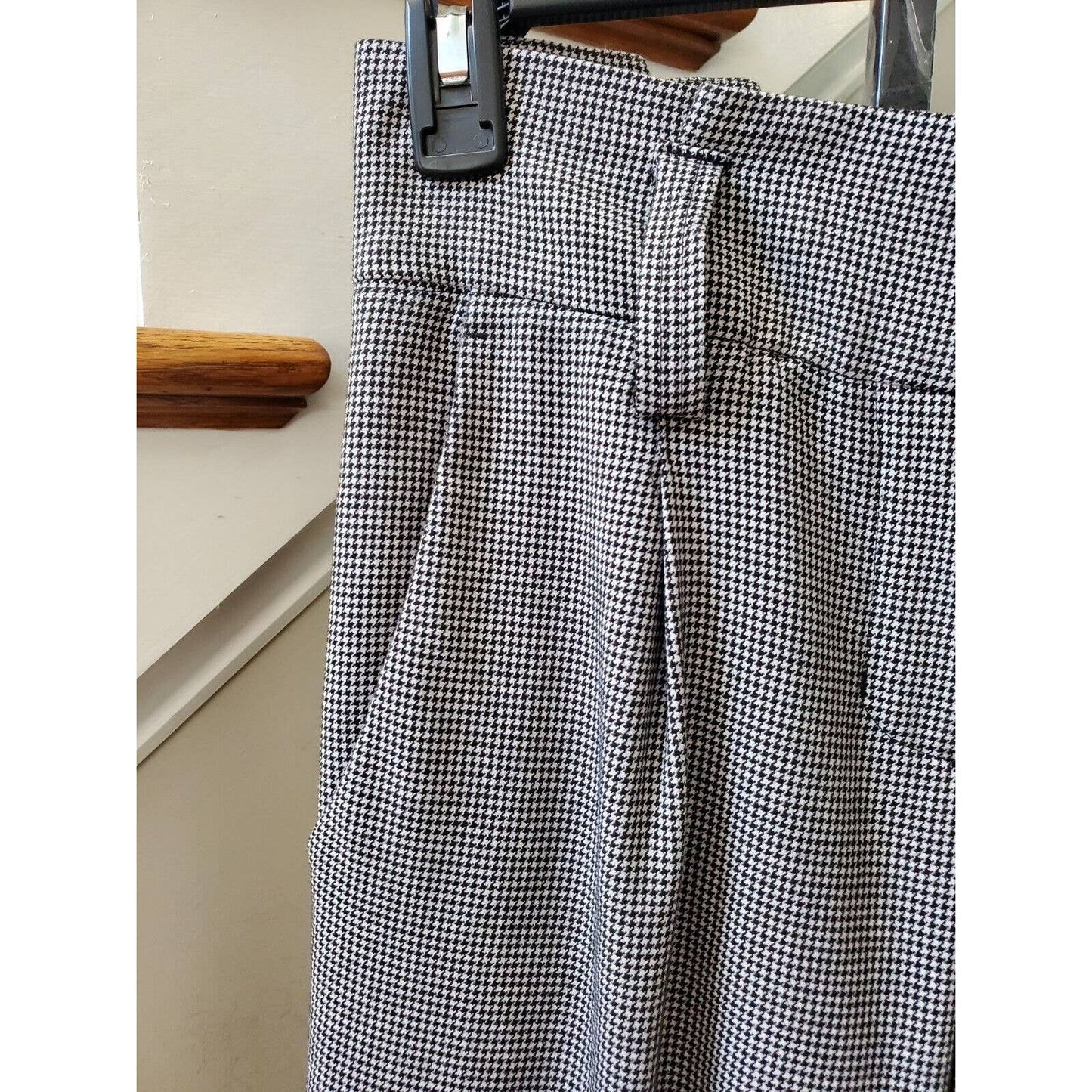 Diane G Leman Gray Polyester Mid Rise Pull on Wide Leg Dress Pant Size 4