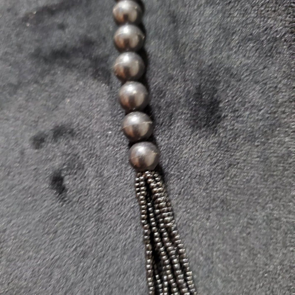 Women's Black Multilayer Round Beaded with Lobster Clasp Fashion Jewelry Necklac