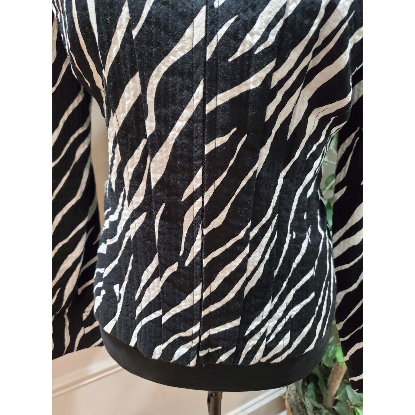 Requirements Women Black Cotton Long Sleeve Full Zip Front Casual Jacket Size S