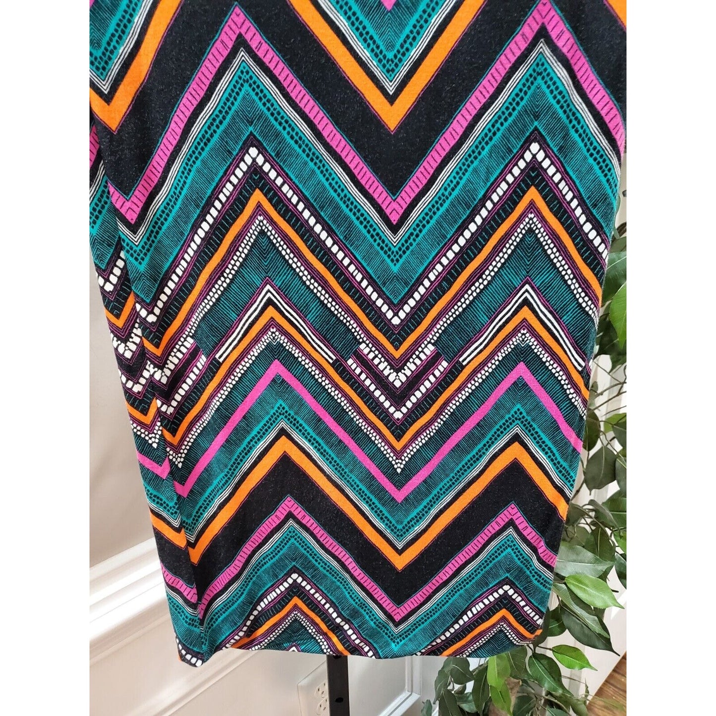 Bisou Bisou Women Multicolor Rayon Pencil & Straight Casual Maxi Skirt Size S