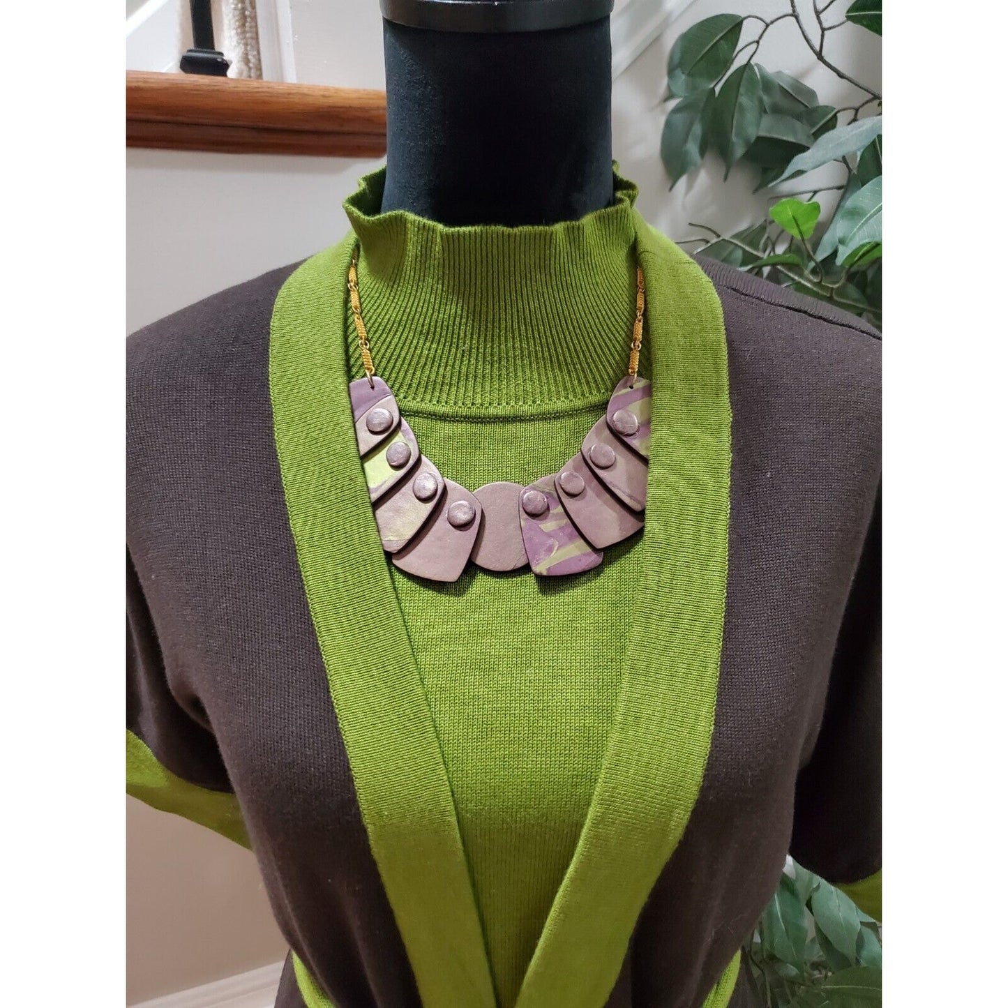 Ellen Tracy Women's Cotton Short Sleeve Top & Cardigan Sweater 2 Pc's Set Large