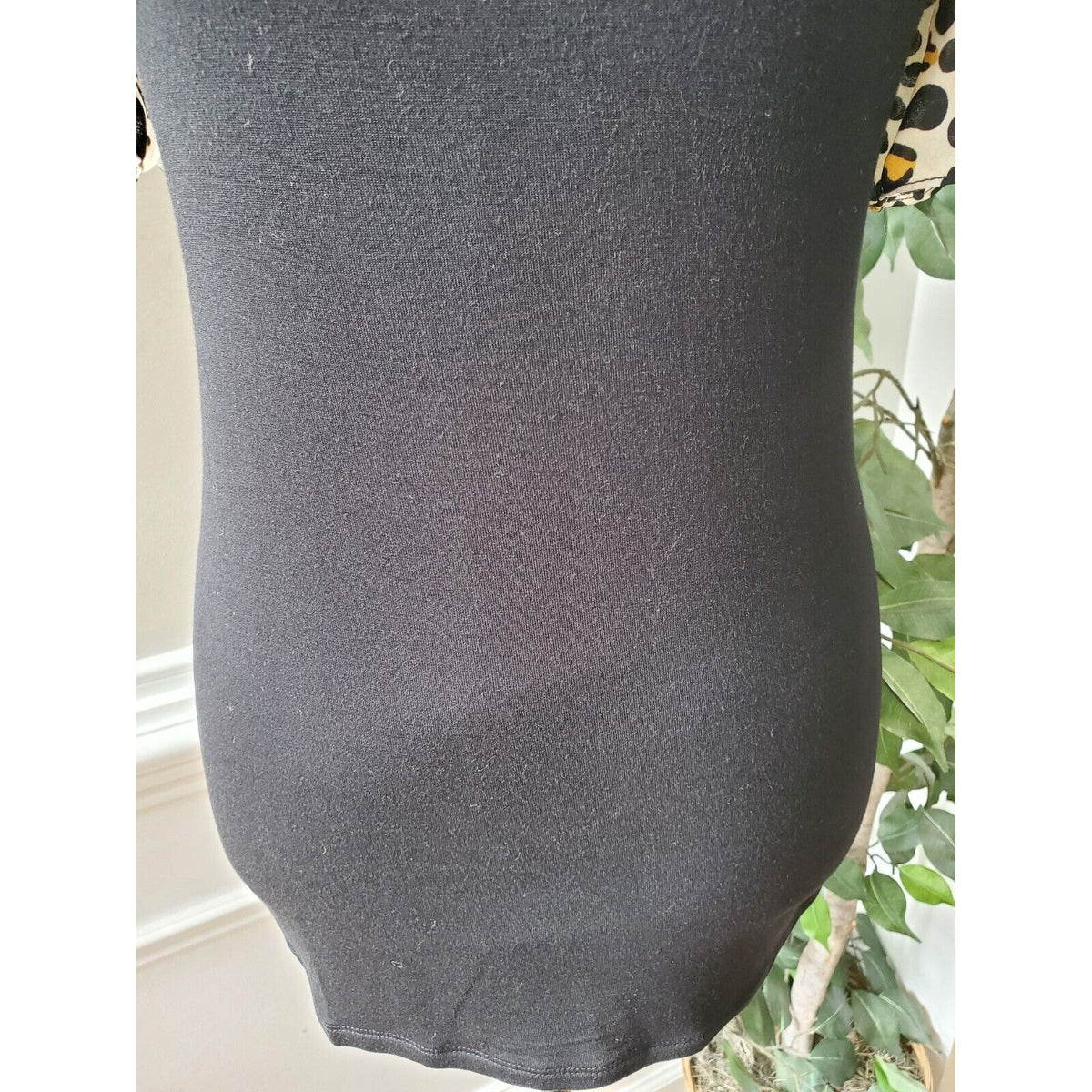 Violet Claire Women Black Polyester Round Neck Sleeveless Top Shirt Shirt Small