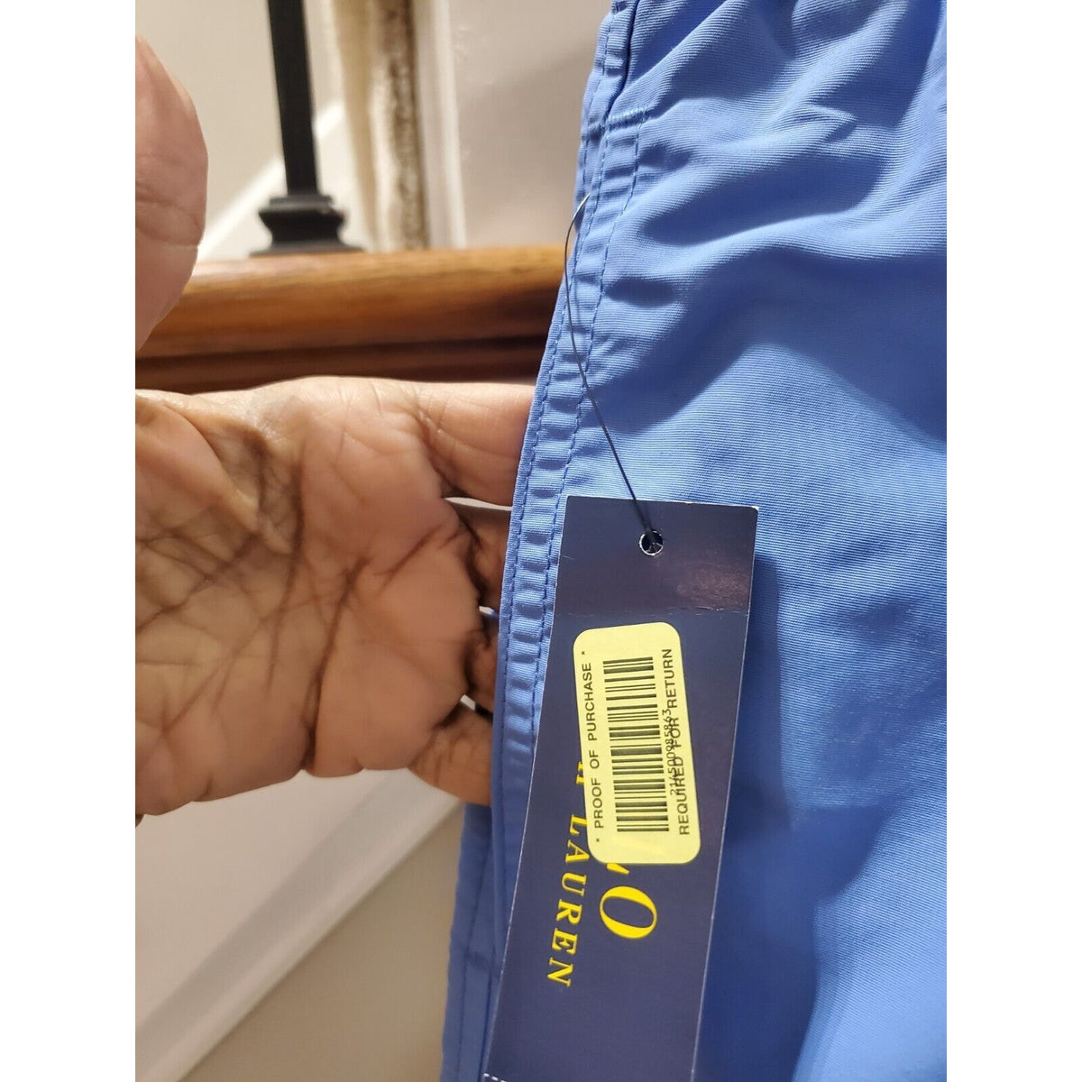 Polo Ralph Lauren Men's Blue Polyester Pull On Swim Trunk Logo Print Shorts 2XL