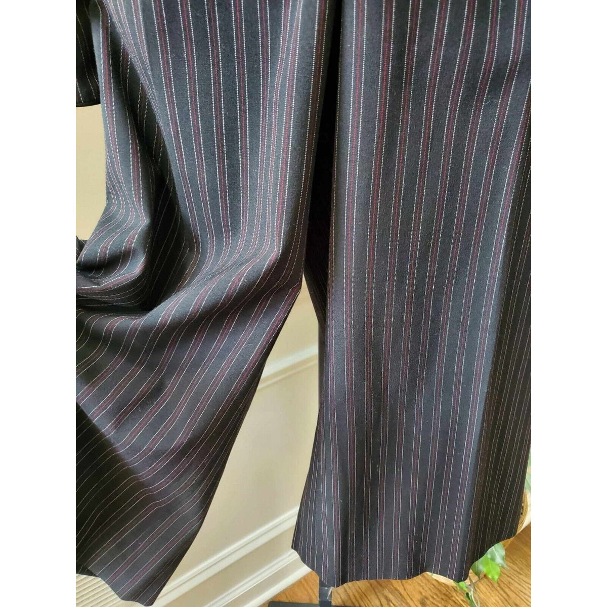 Covington Blue Striped Polyester Single Breasted Blazer & Skirt 2 Piece Suit 10