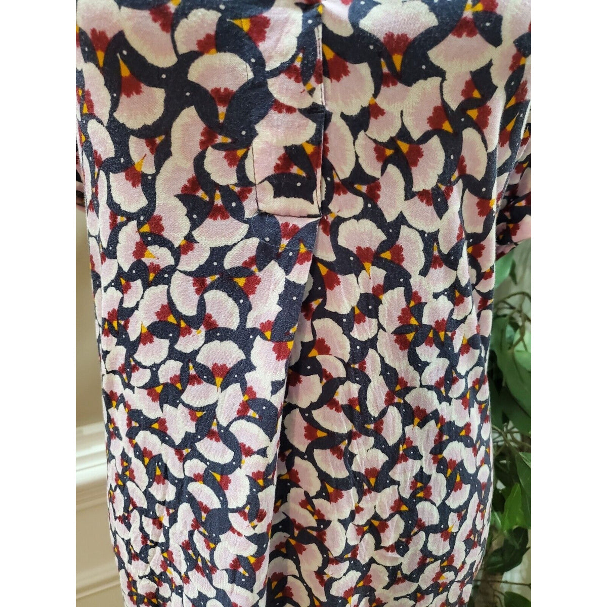 Anna Glover Women Multicolor V-Neck Short Sleeve Casual Knee Length Dress Size 8