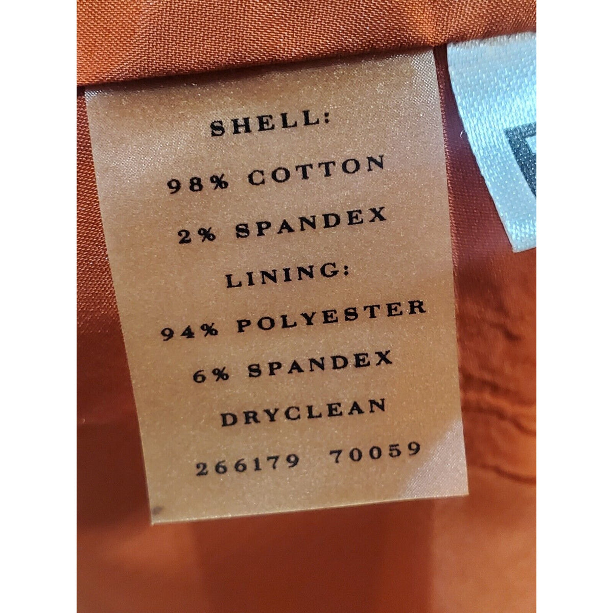 Ann Taylor Women's Orange Solid Cotton Lined Side Zip Pencil Textured Skirt 8P