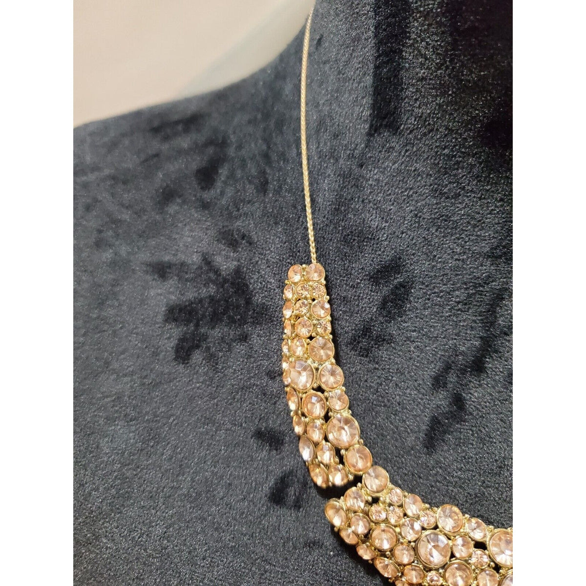 Women's Gold Bib Beads Gold Chain Statement Stylish Necklace