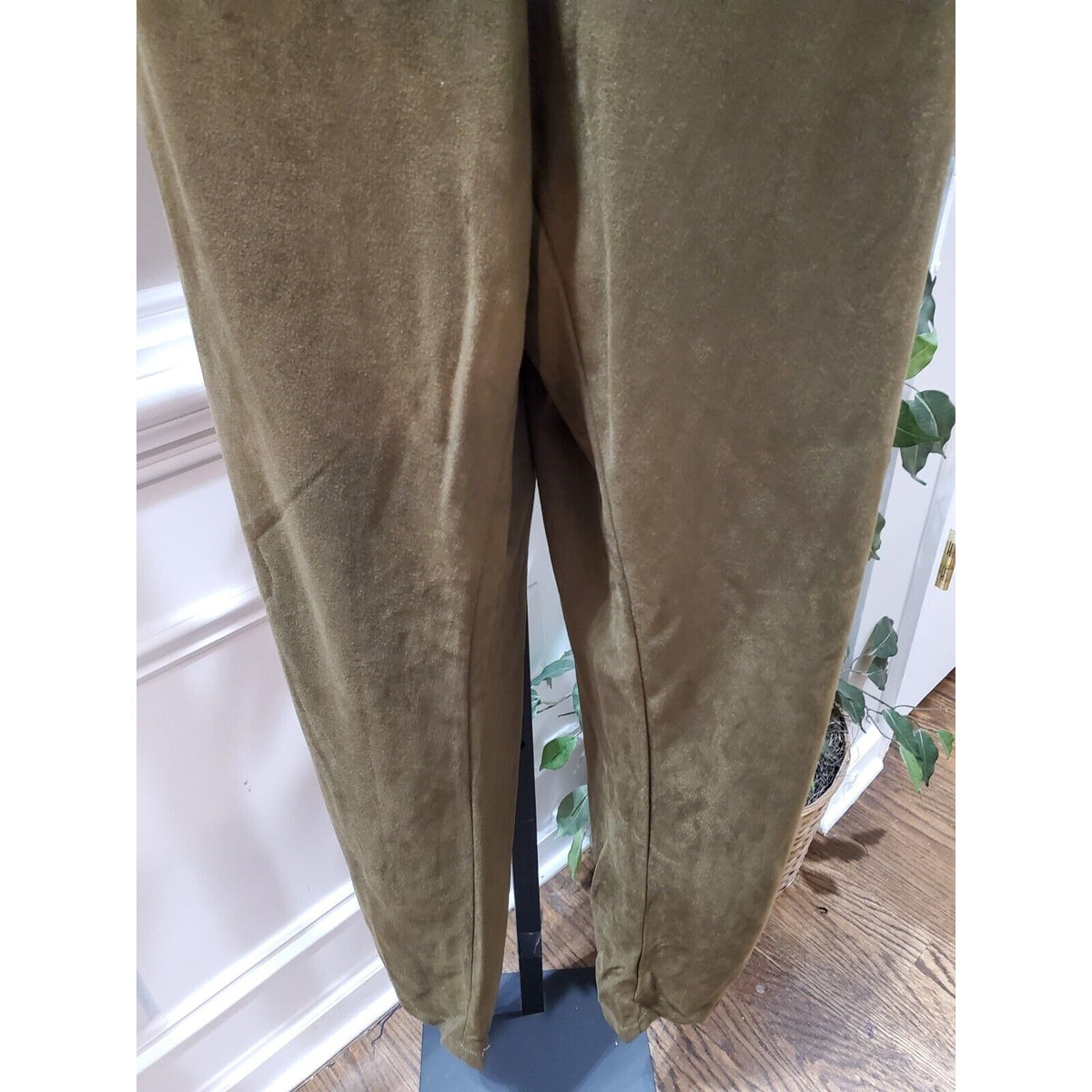 COC Womens Olive Polyester V Neck Sleeveless 1 Piece Jumpsuit Curvy Fit Size 1XL