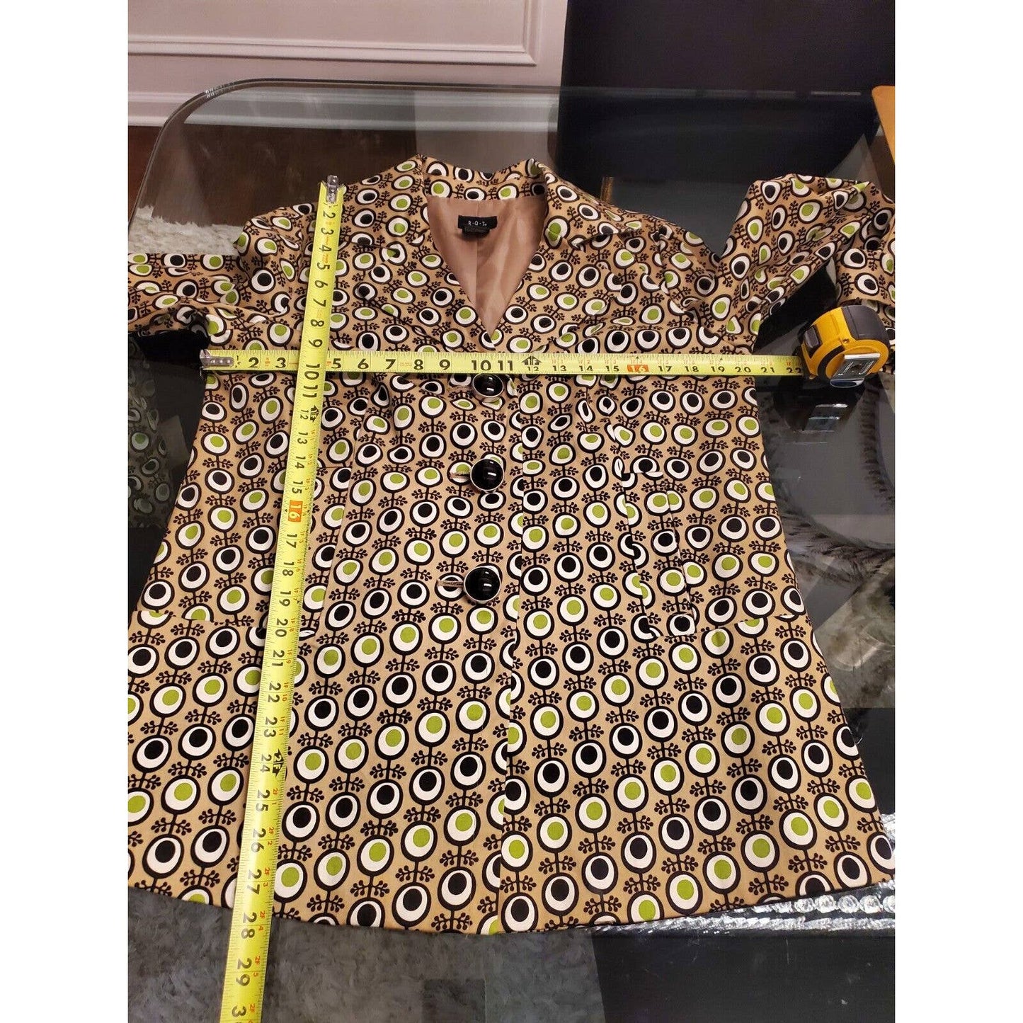 RQT Women's Multicolor Cotton Long Sleeve Single Breasted Blazer Size Medium