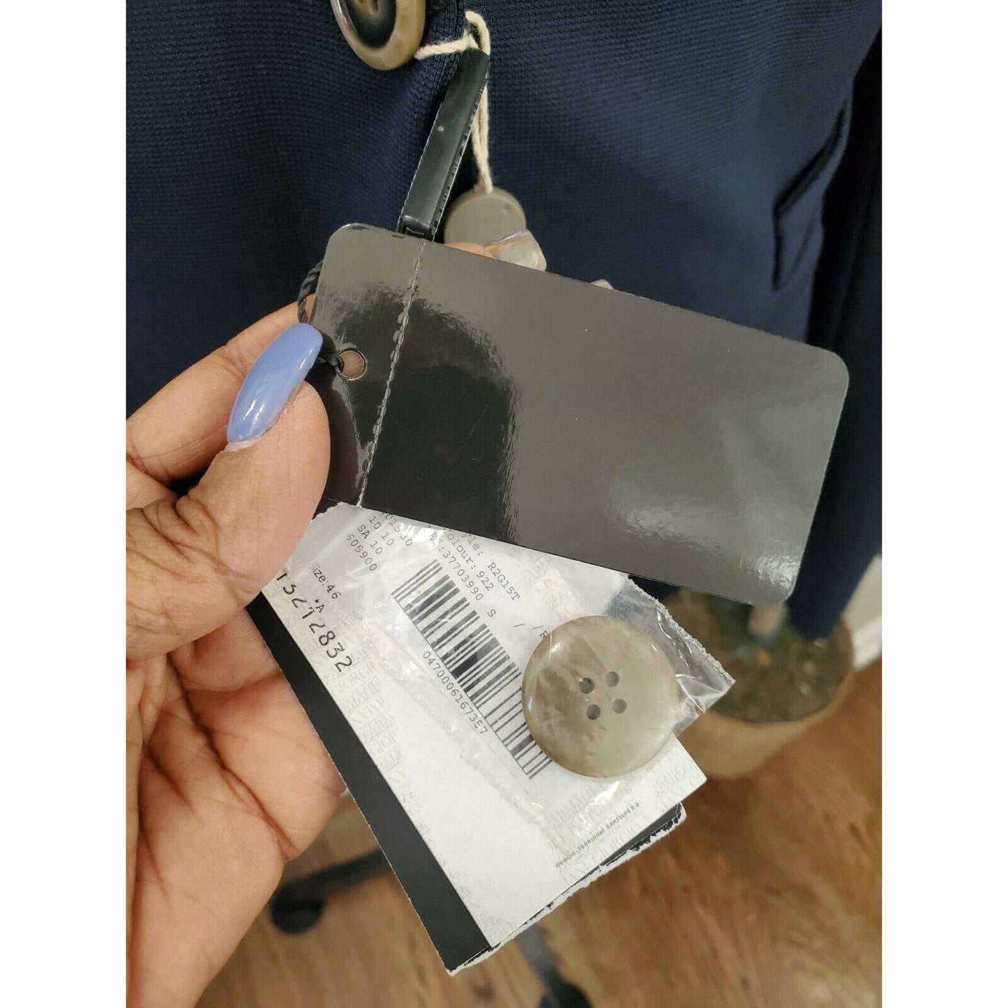 Emporio Armani Women's Solid Viscose One Button Single Breasted Blazer Size 46