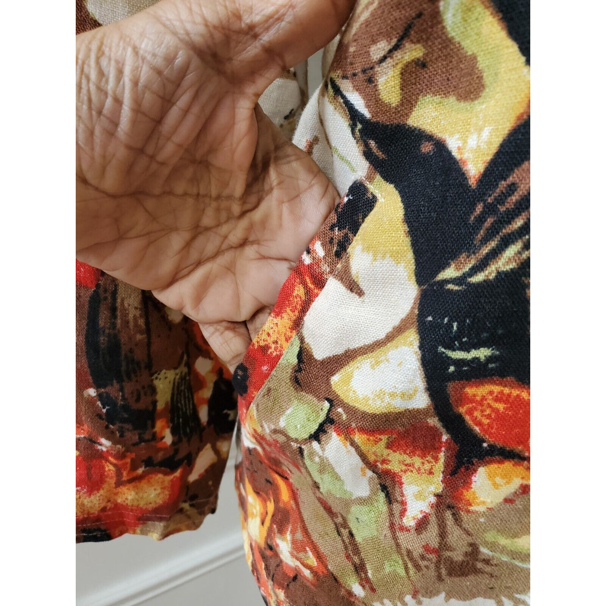 Choices Womens Multicolor Floral Long Sleeve Buttons Front Casual Jacket Size L