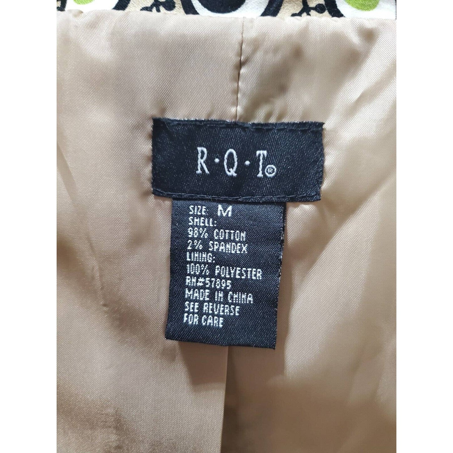 RQT Women's Multicolor Cotton Long Sleeve Single Breasted Blazer Size Medium