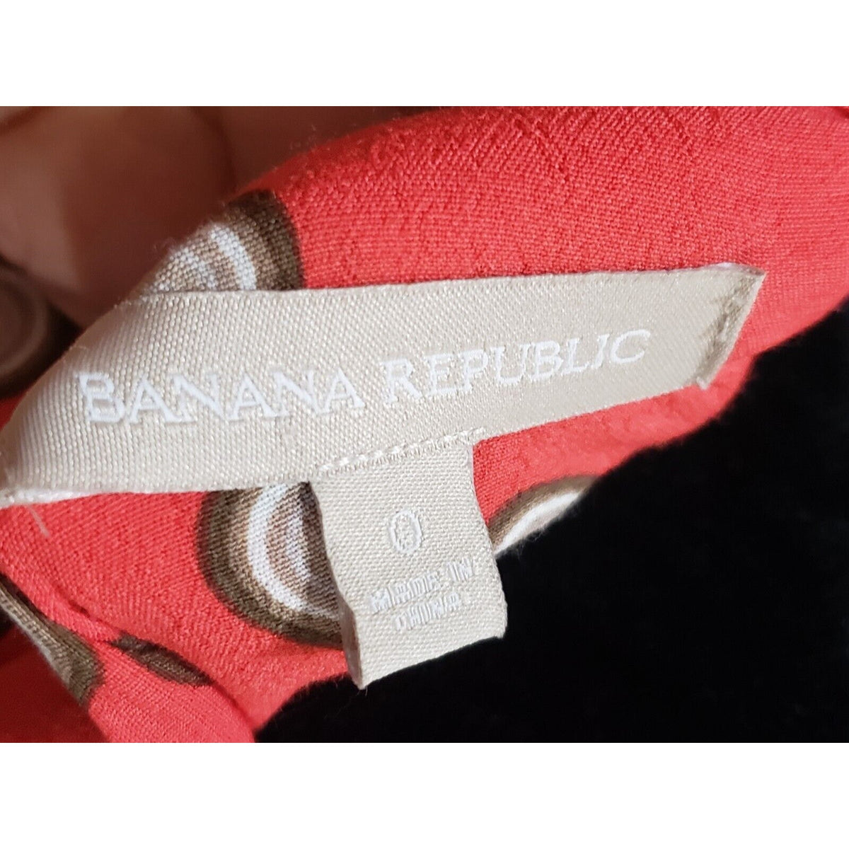 Banana Republic Womens Pink Rayon V Neck Short Sleeve Knee Length Dress Size 0