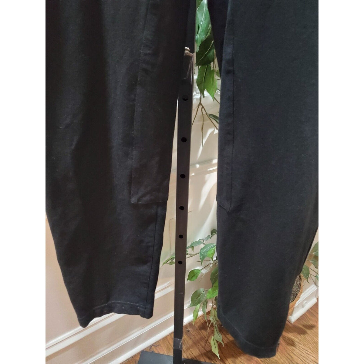 Eileen Fisher Womens Black Rayon Pockets Zipper Front Casual Pants XL