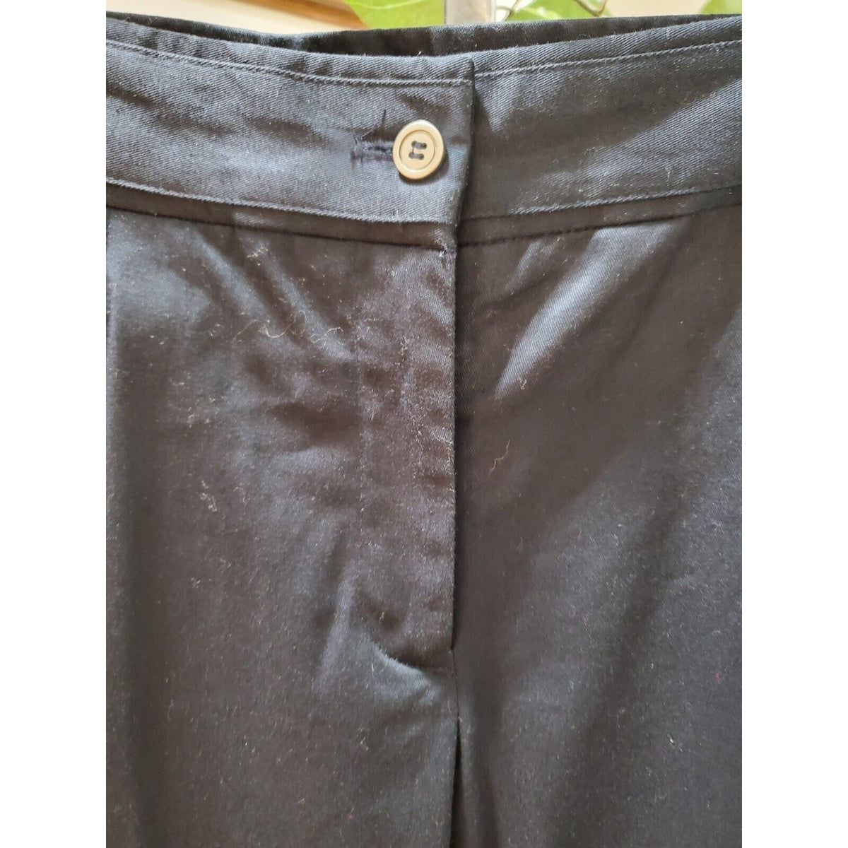 Sag Harbor Womens Blue Solid Cotton Casual Crop Length Stretch Capri Pants 14P