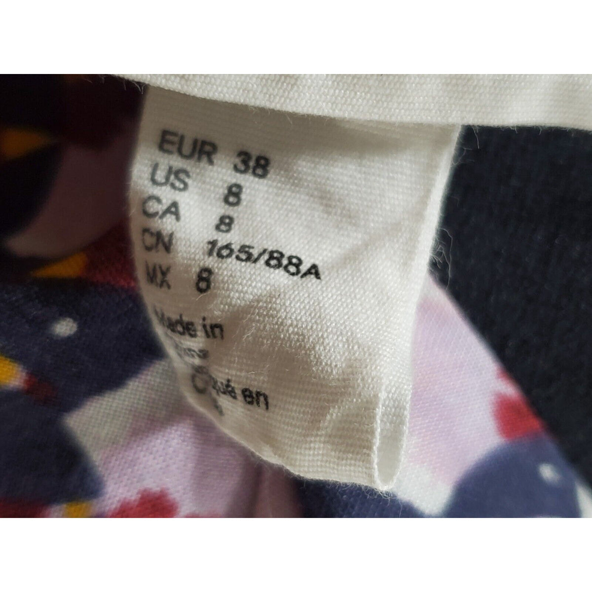 Anna Glover Women Multicolor V-Neck Short Sleeve Casual Knee Length Dress Size 8