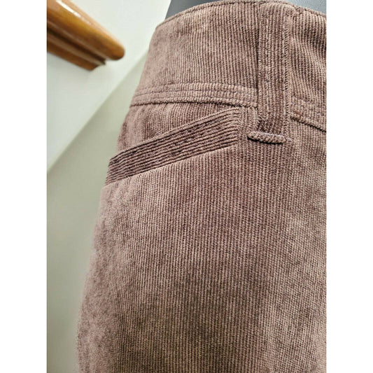 New Directions Women's Brown Polyester High Rise Pull on Straight Legs Pants 20W