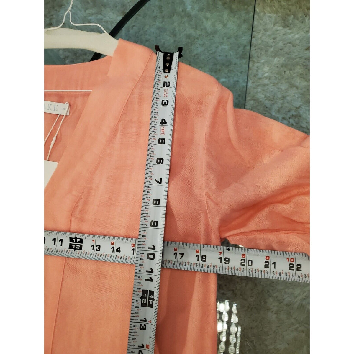 Lake Womens Pink 100% Cotton V Neck Casual Short Sleeve Long Maxi Dress Size XS