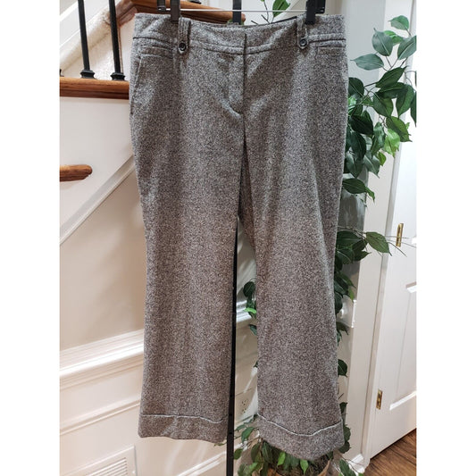 LOFT Julie Gray Flare Leg with Stretch Straight Leg Casual Dress Pants Size 14
