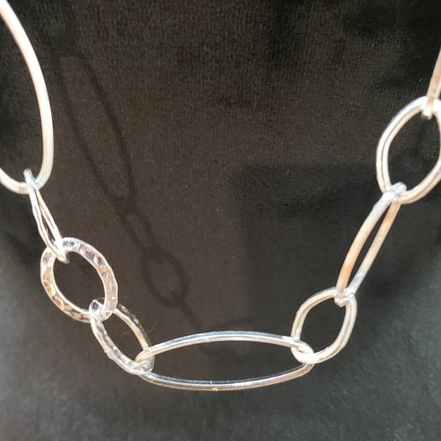 Women's Solid Multilayer Silver Link Chain Stylish Fashion Long Necklace