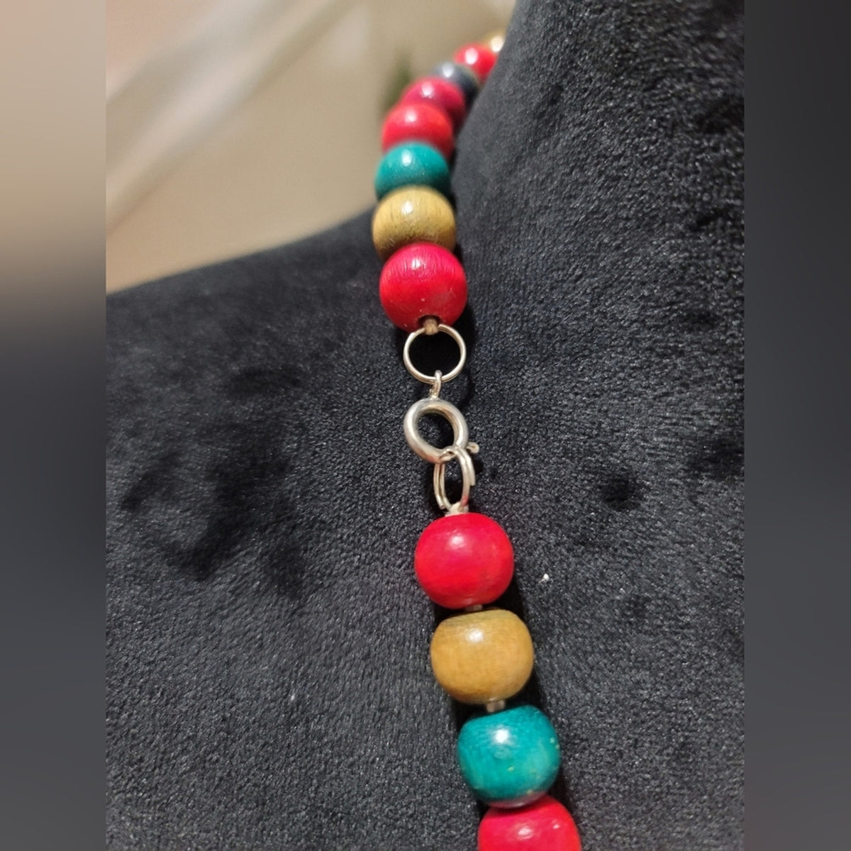 Multicolor Wooden Stone Necklace