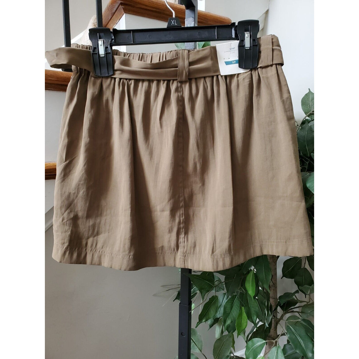 Old Navy Women's Brown Solid Modal High Waist Bull Mini Skirt Size Small