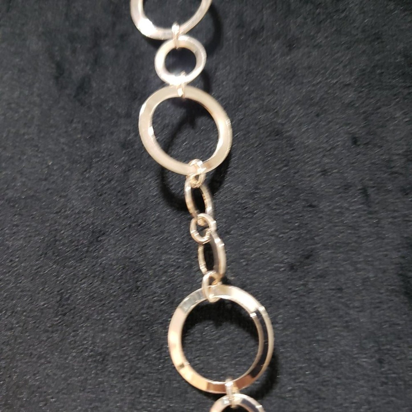 Women's Gold Geometric Circle Link Modern Simple Chic Elegant Jewelry Necklace
